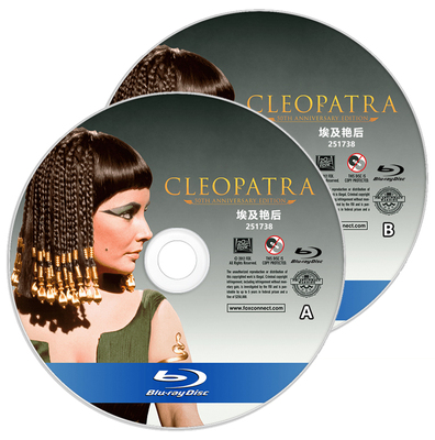埃及艳后（50周年加长版）双碟  1963 含国语 Kleopatra Aiji yan hou Cléopâtre 英国 / 美国 / 瑞士